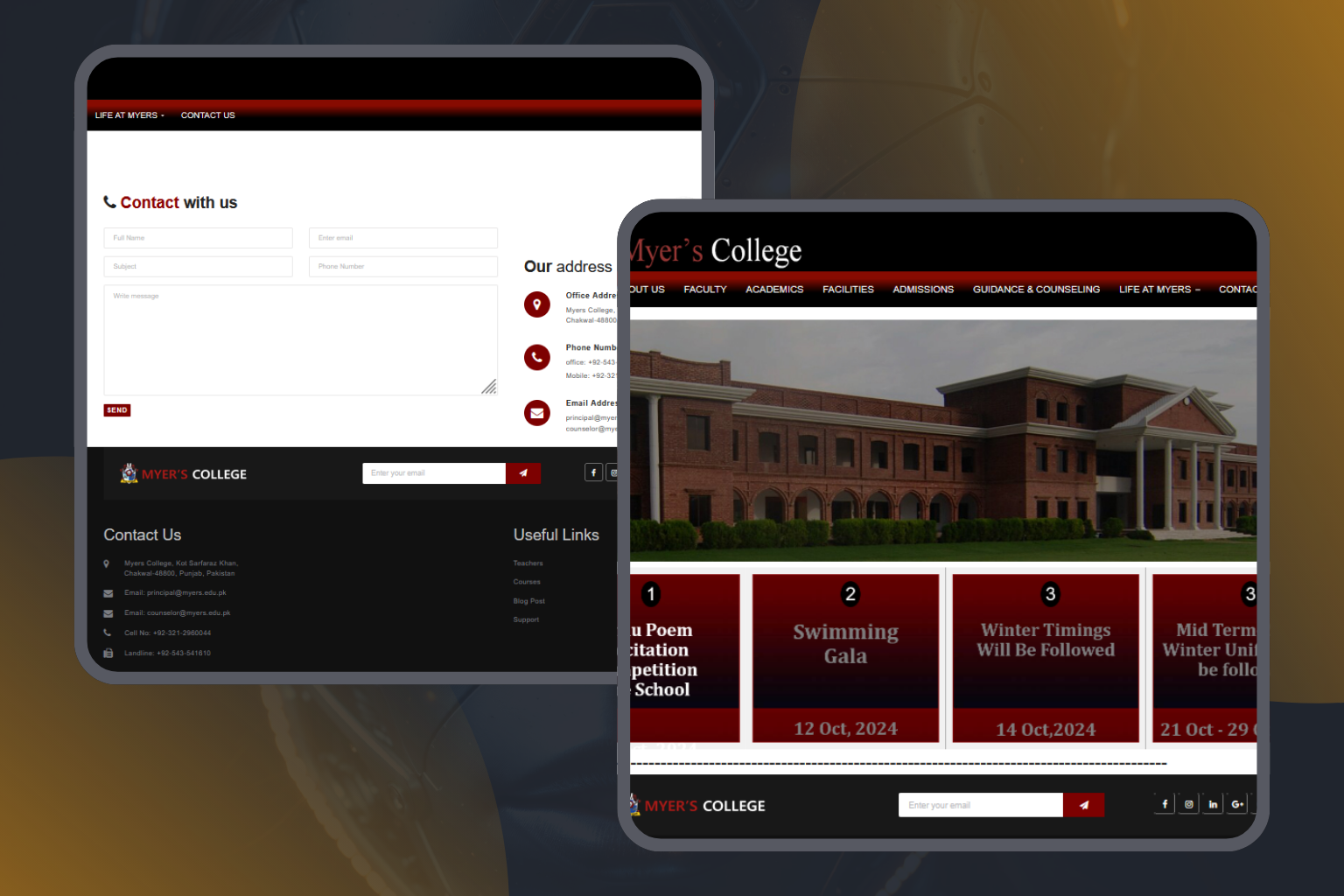 Myers College Website